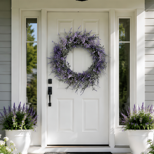 18" Lavender Wreath for Front Door